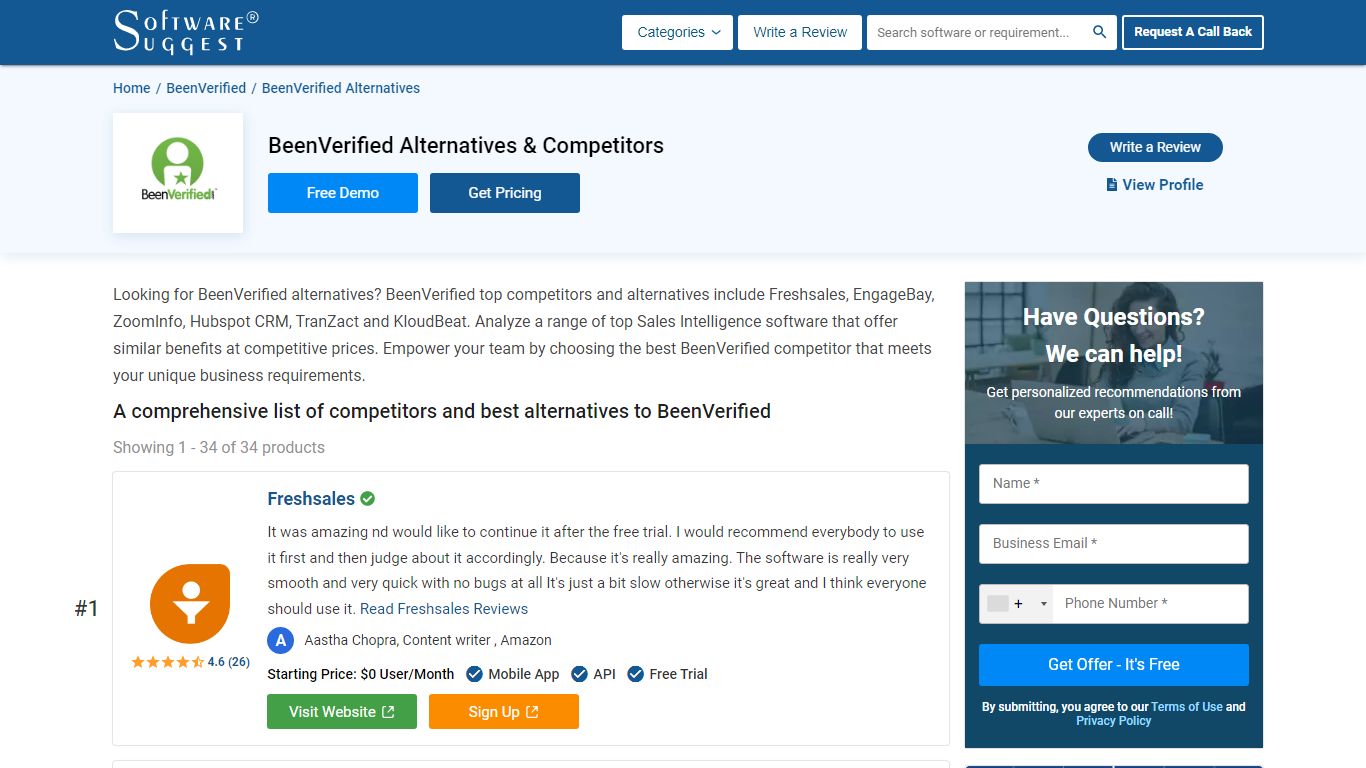 50 Best BeenVerified Alternatives & Competitors in 2022