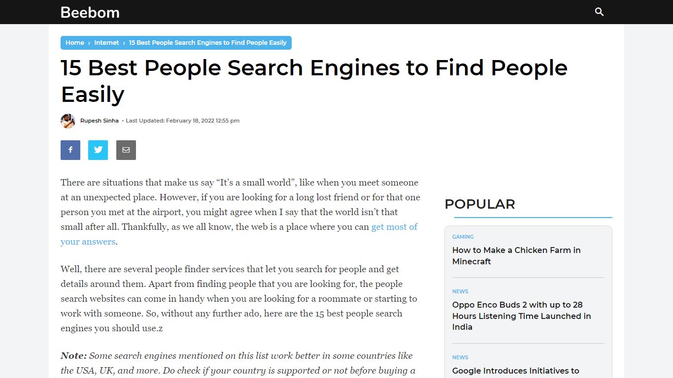 15 Best People Search Engines in 2022 [WORKING] | Beebom